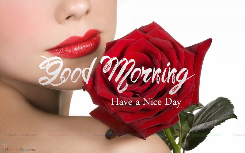 Woman with Red Rose — Calm, Morning