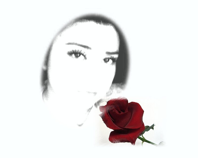 Woman with Red Rose — Dreamy