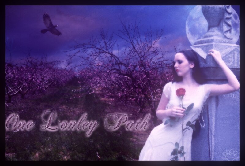 Woman with Red Rose — Purple, Melancholic