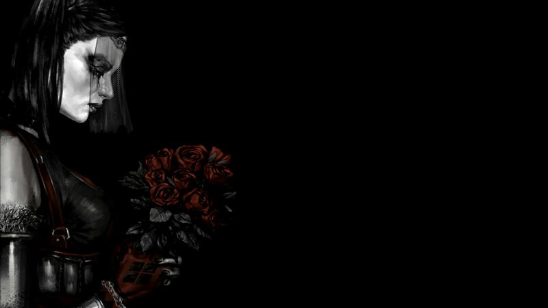 woman with red roses