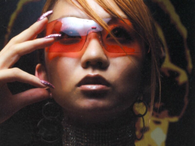Woman with Red Sunglasses — Dramatic, Photograph