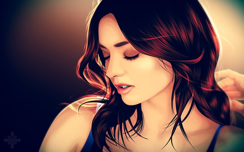 woman with red-tinted hair