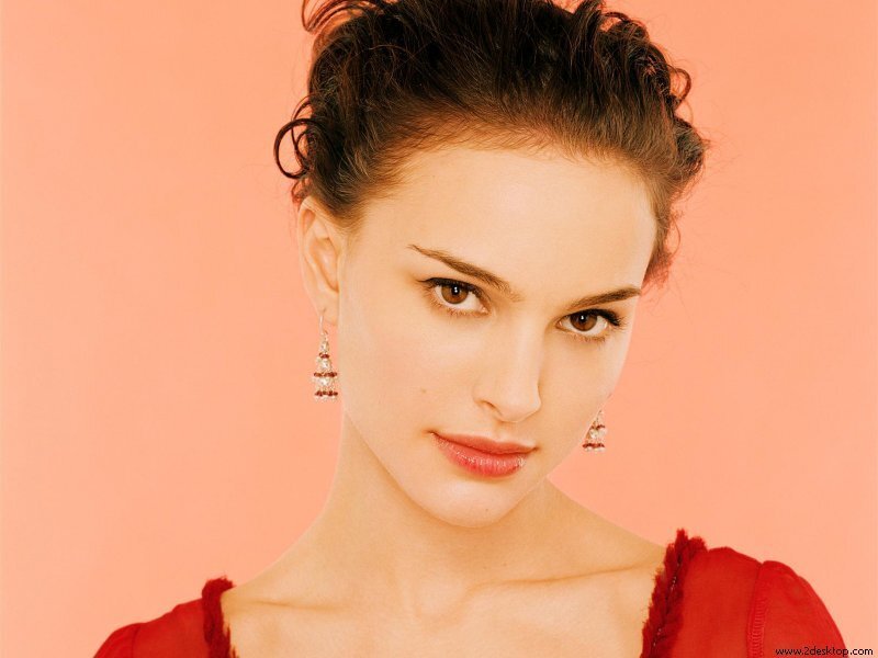 Woman with Red Top — Peach