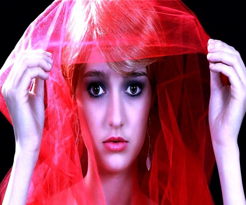 Woman with Red Veil — Dramatic