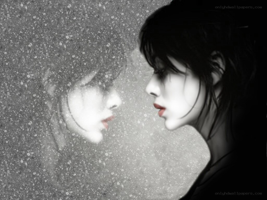 woman with reflection