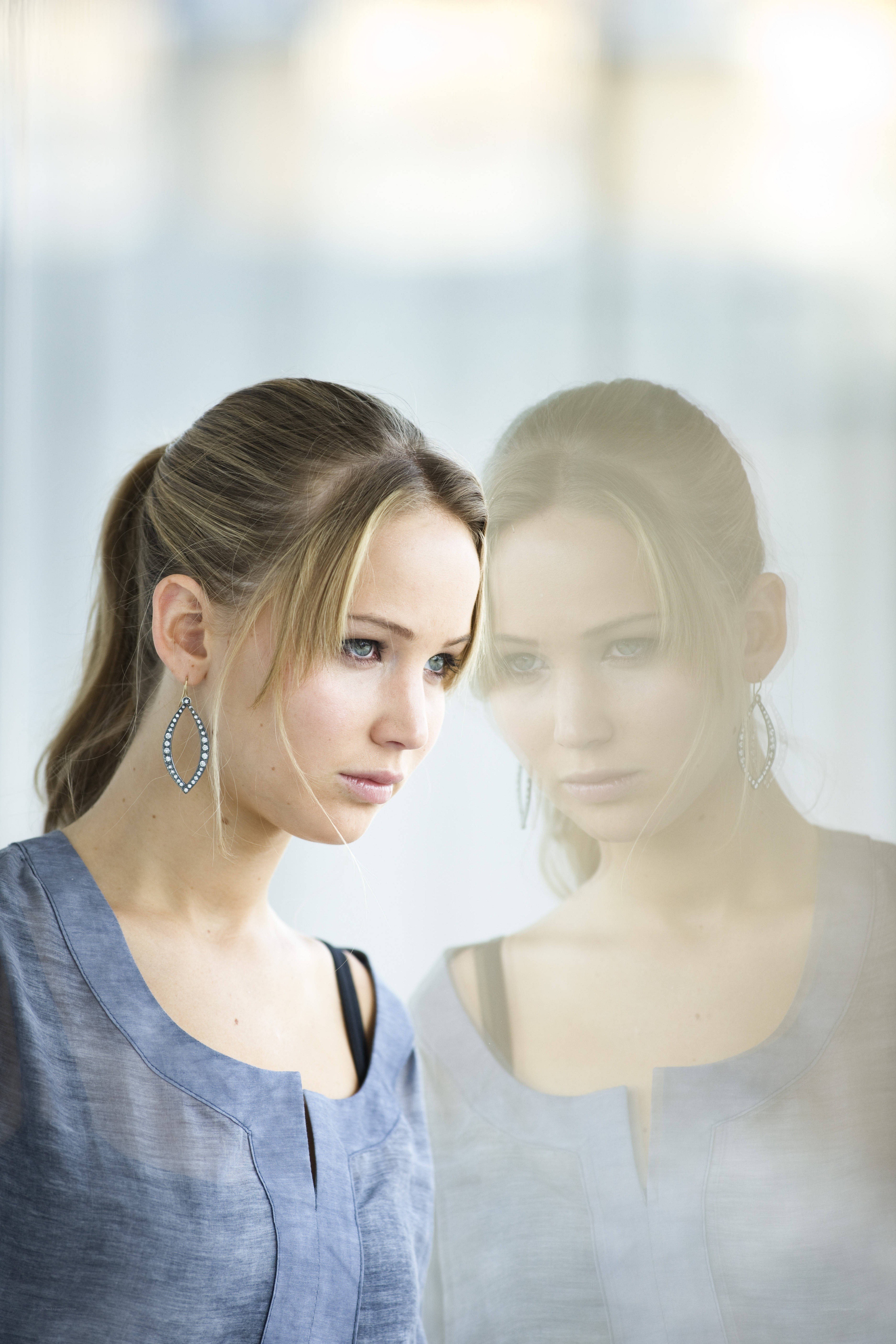 woman with reflection portrait