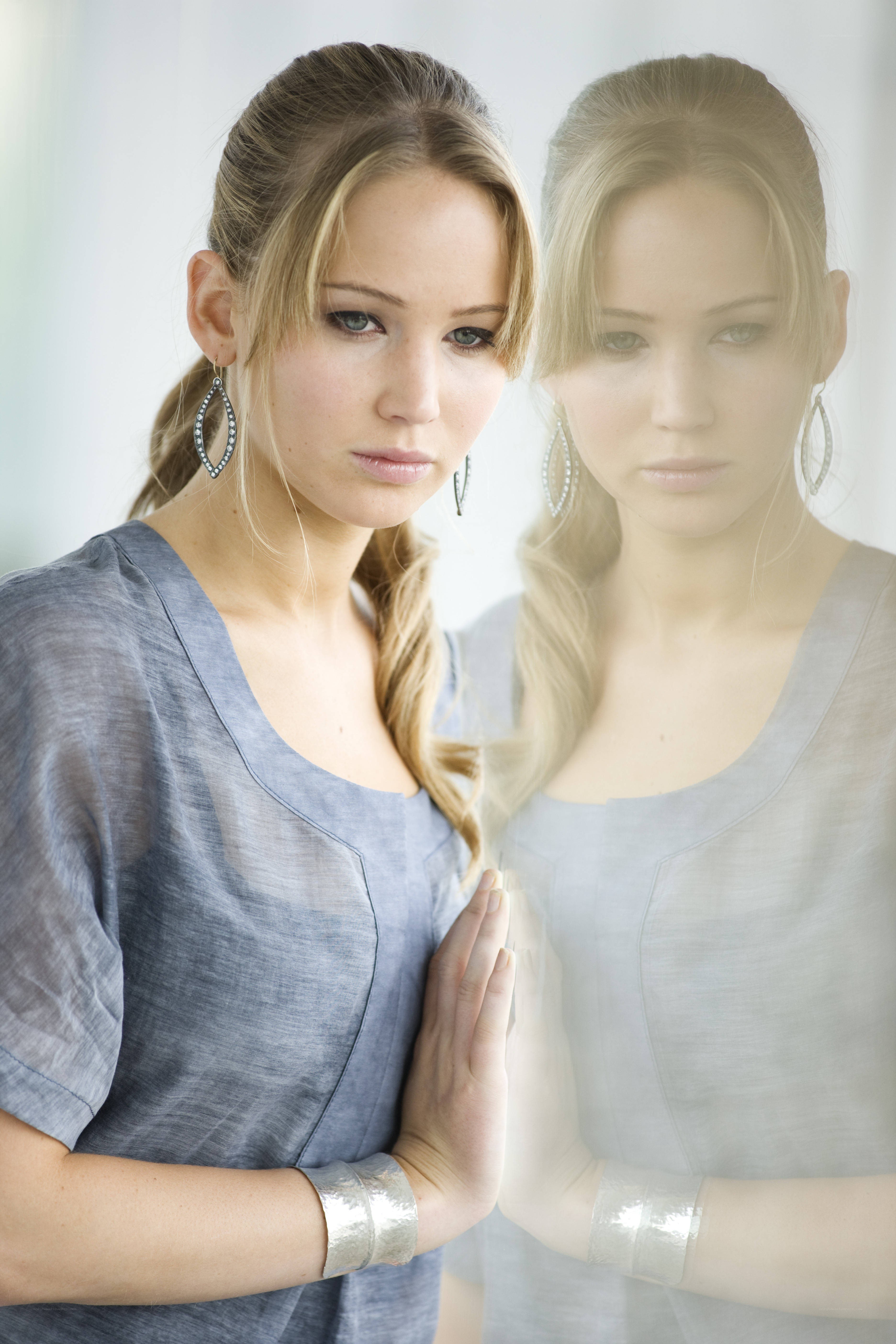 woman with reflective effect