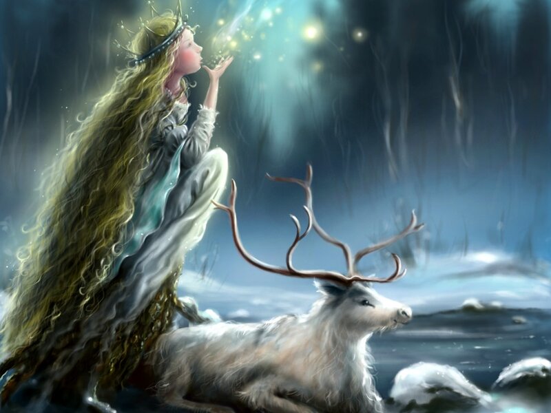 Woman with Reindeer