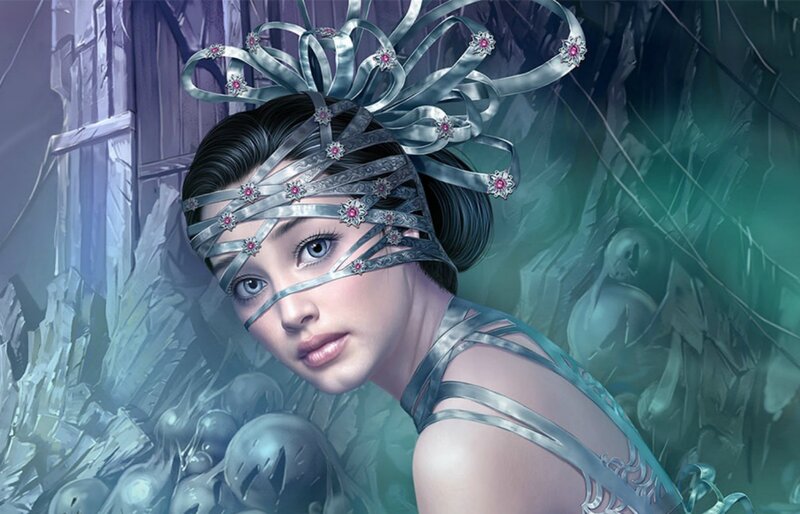 Woman with Ribbon Headpiece