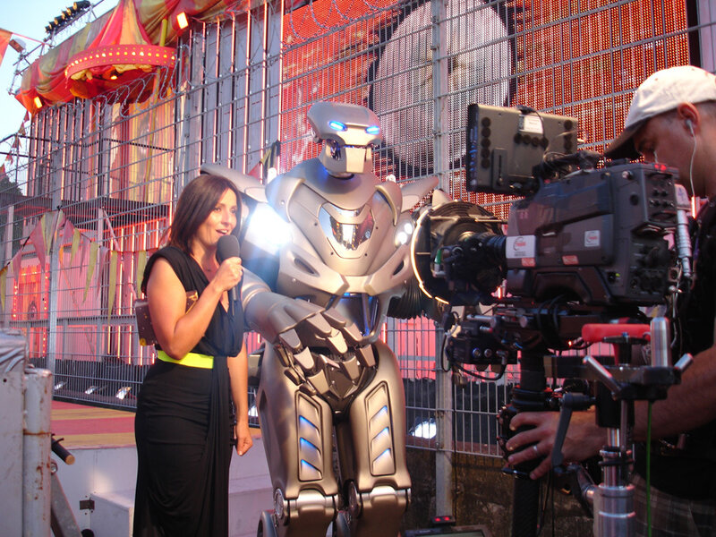 Woman with Robot and Camera