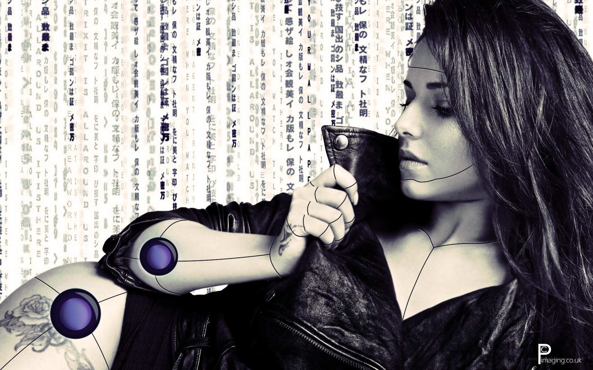woman with robotic arm