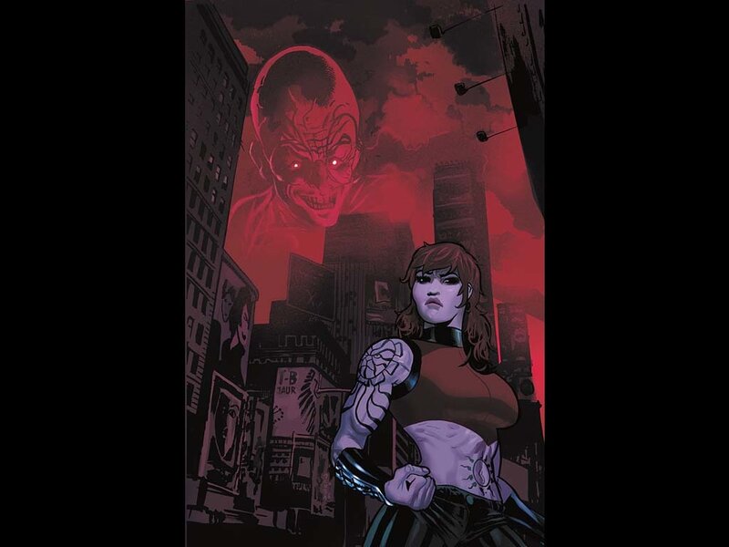 Woman with Robotic Arm — Red