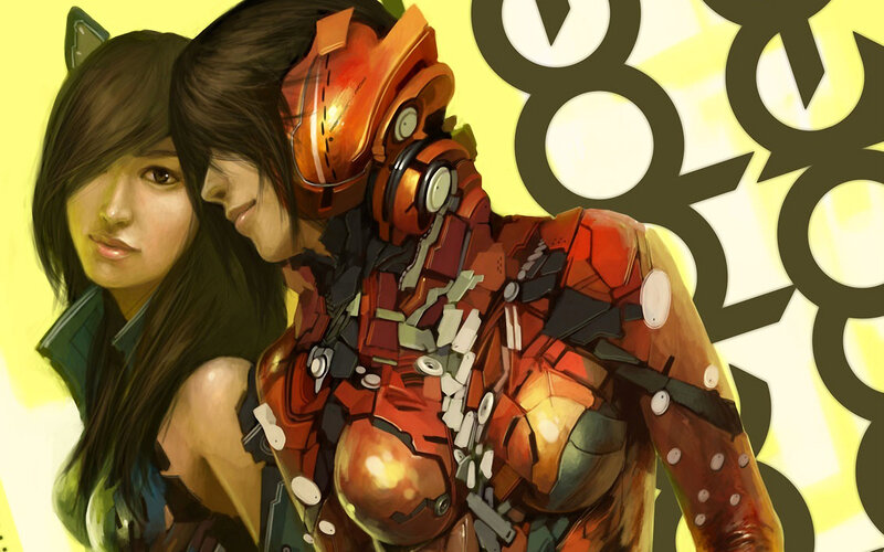 Woman with Robotic Armor
