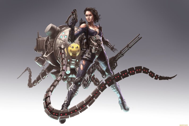 Woman with Robotic Spider