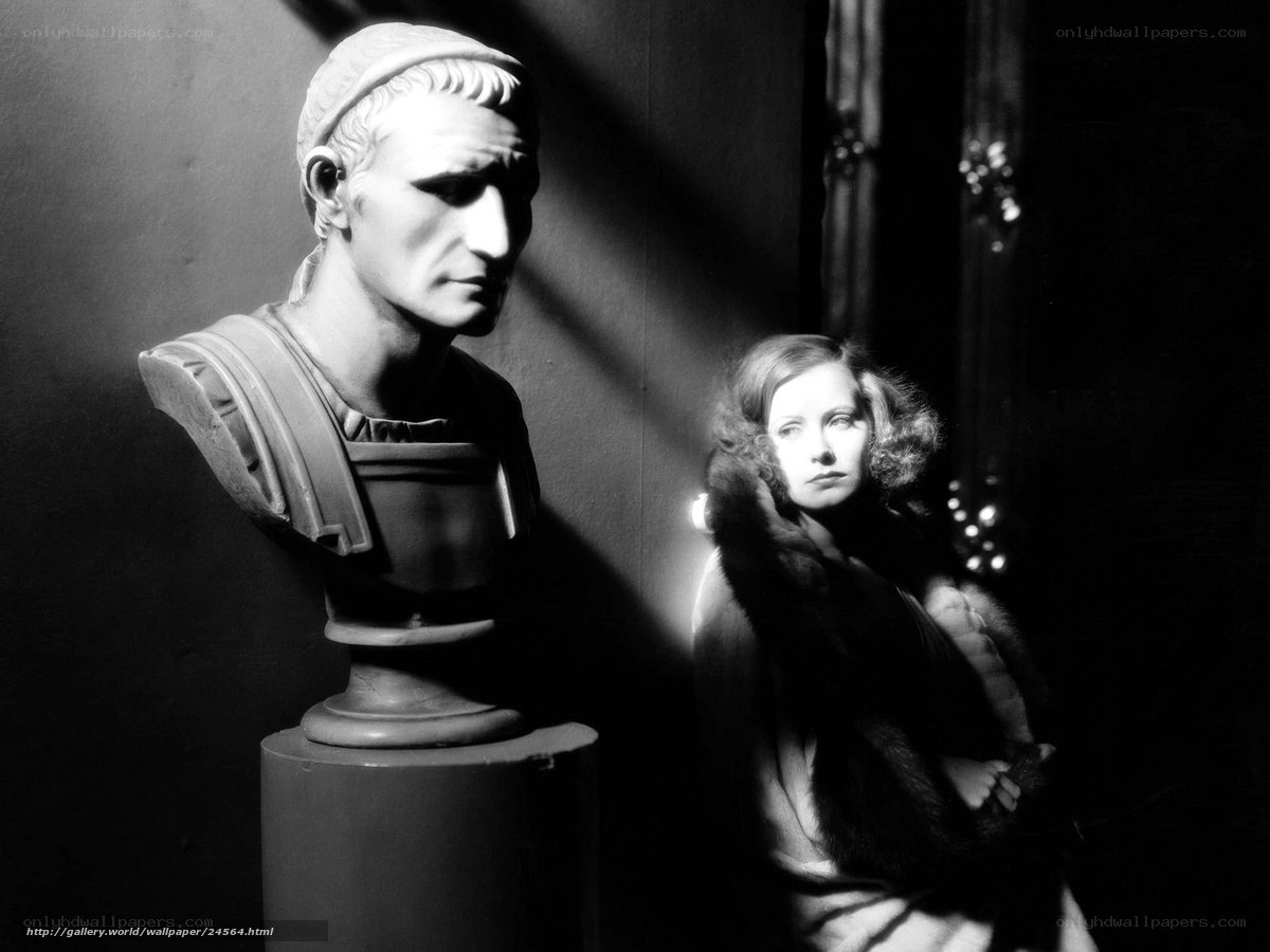 Woman with Roman bust