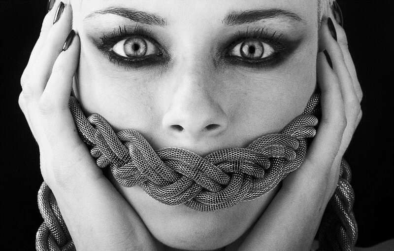Woman with Rope Gag — Black