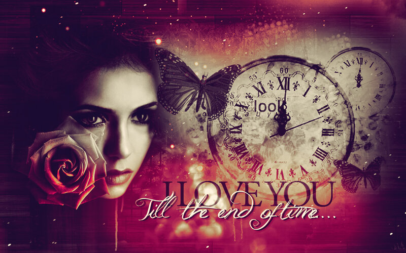 Woman with Rose and Clock