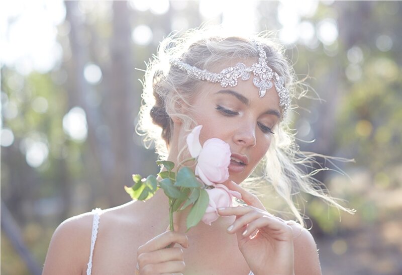 Woman with Rose and Headband