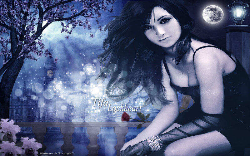 Woman with Rose — Blue