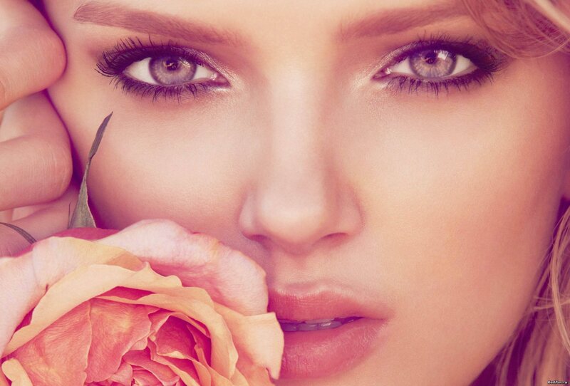 woman with rose flower