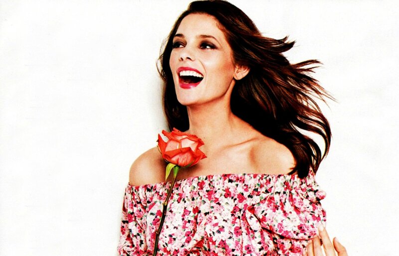 Woman with Rose — Pink, Joyful