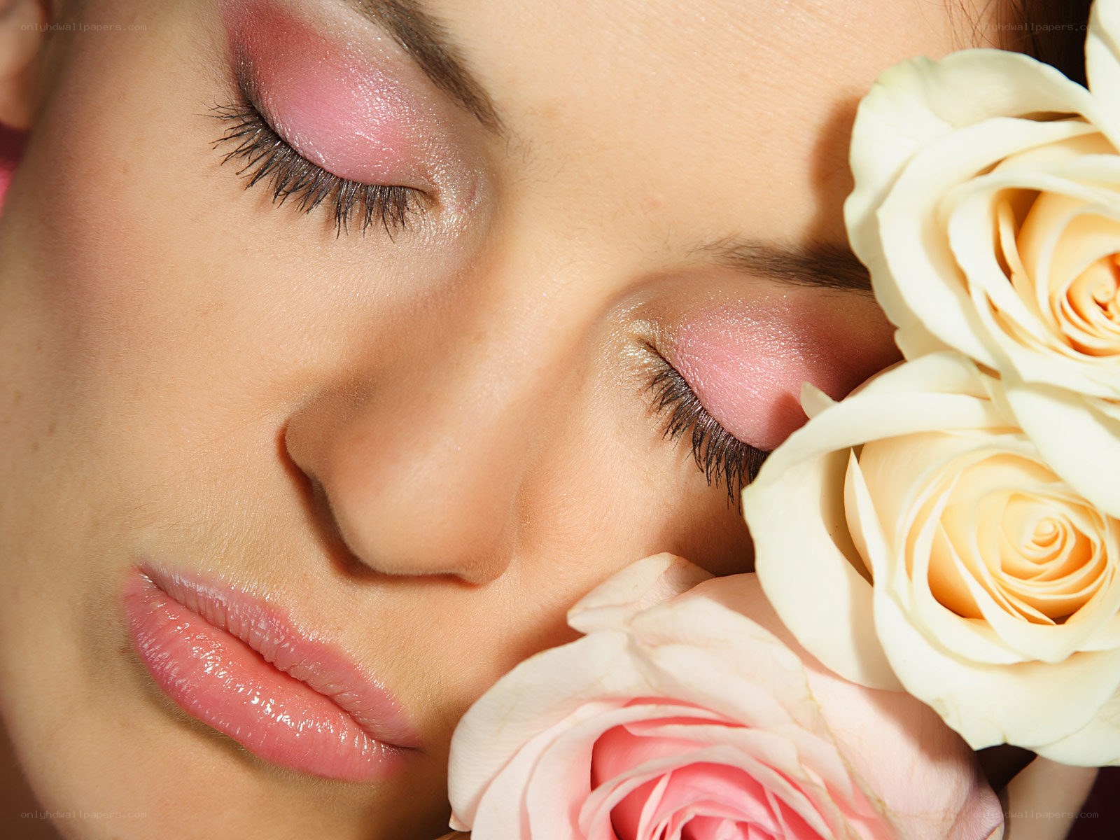 woman with roses