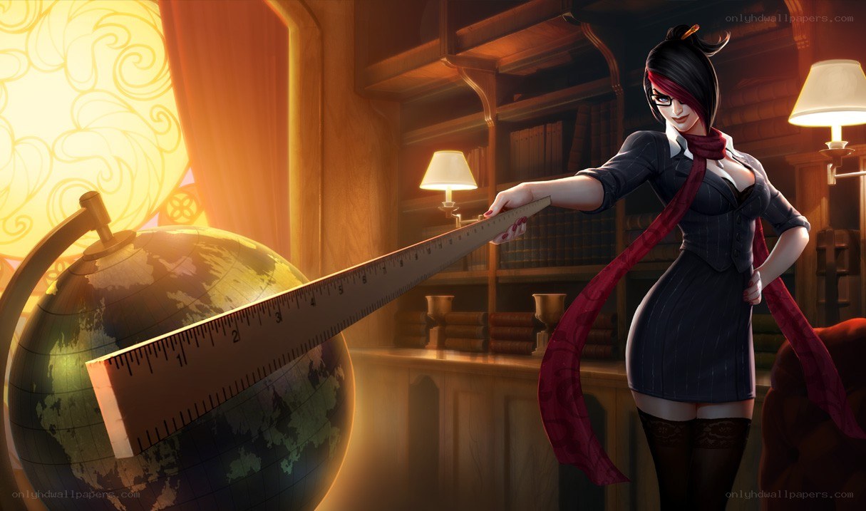 woman with ruler and globe