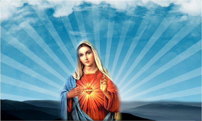 Woman with Sacred Heart