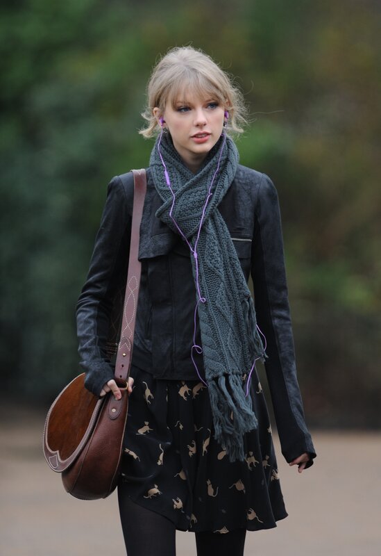 woman with scarf and bag