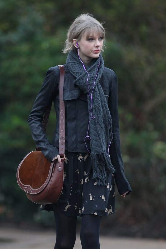 woman with scarf and bag