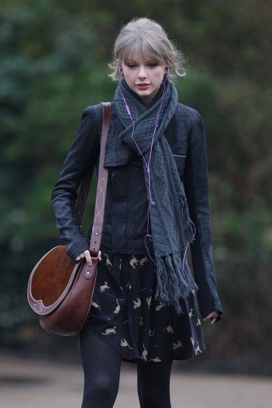 woman with scarf and bag