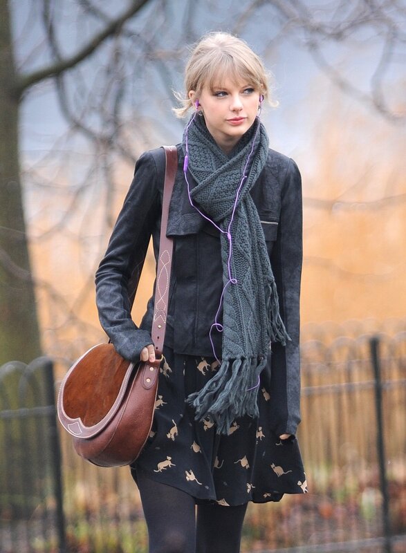 woman with scarf and bag