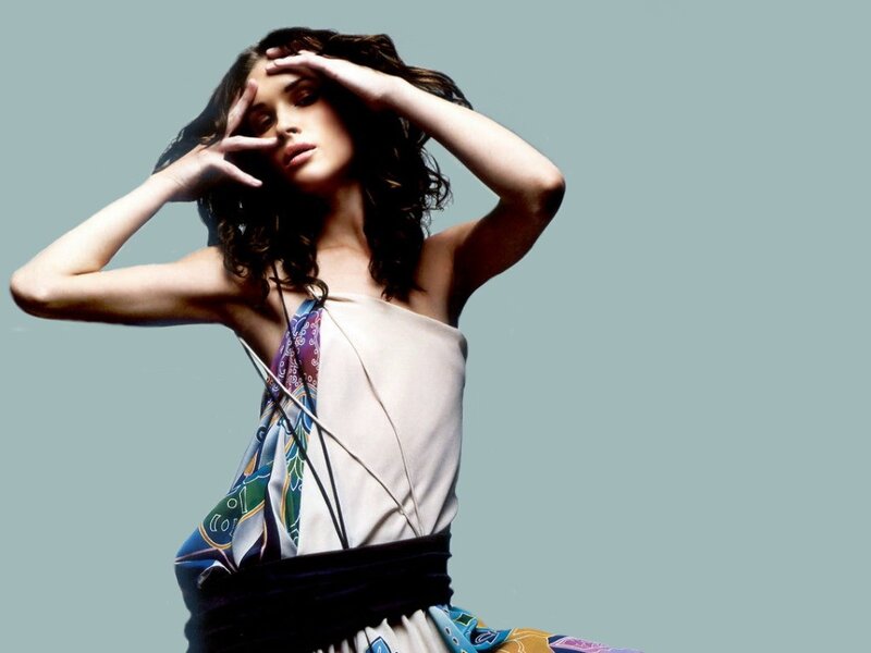 woman with scarf and hand gesture