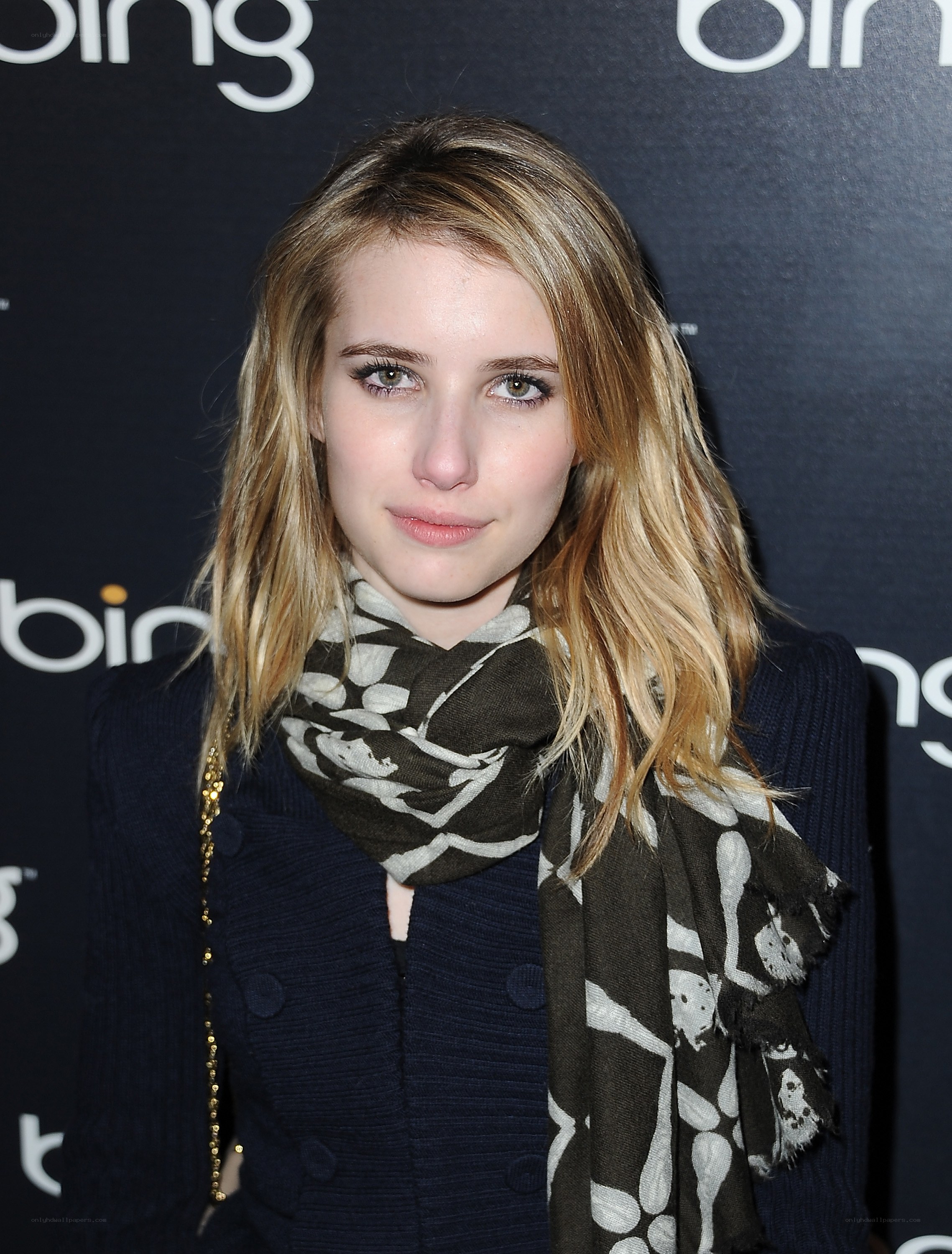woman with scarf at event