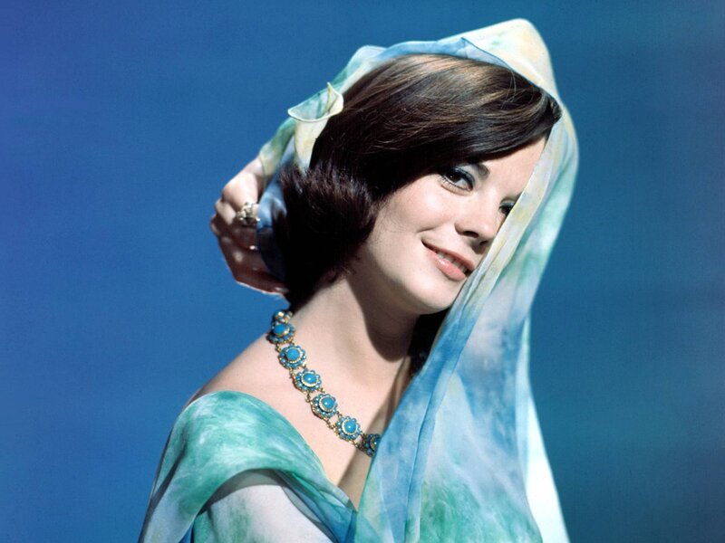 Woman with Scarf — Blue