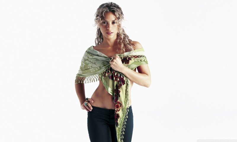 Woman with Scarf — Green