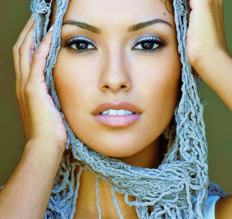 Woman with Scarf on Head