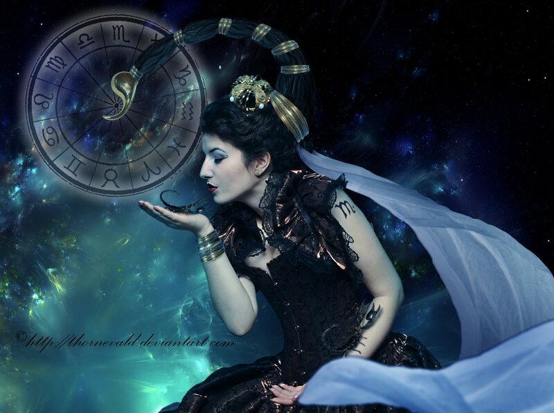Woman with Scorpion Motif