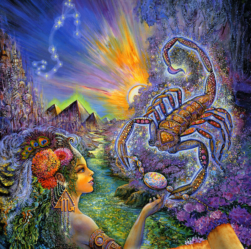 Woman with Scorpion — Purple