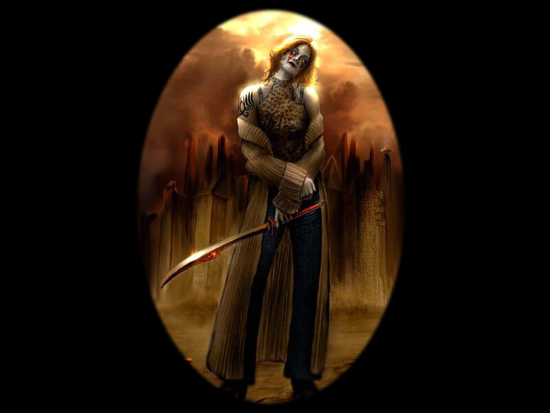 Woman with Scythe — Brown