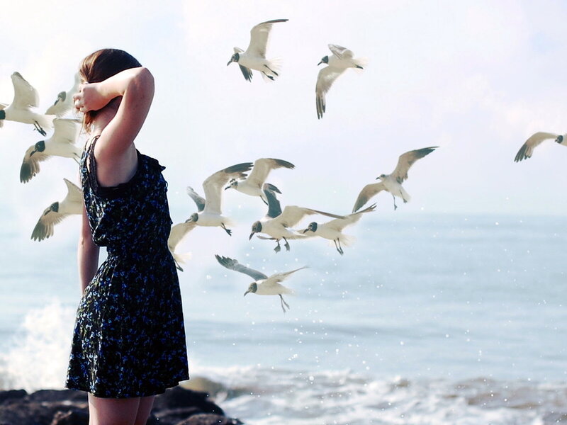 Woman with Seagulls