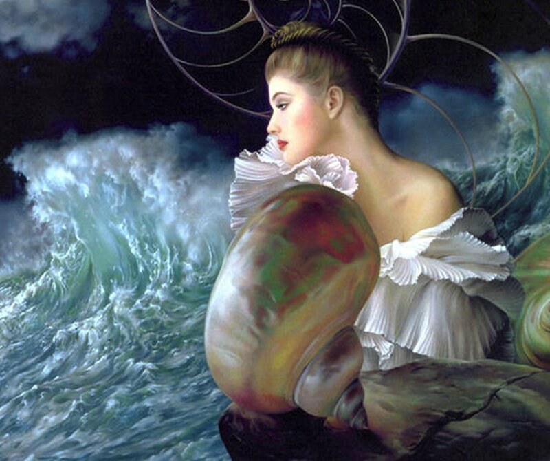 Woman with Seashell Body