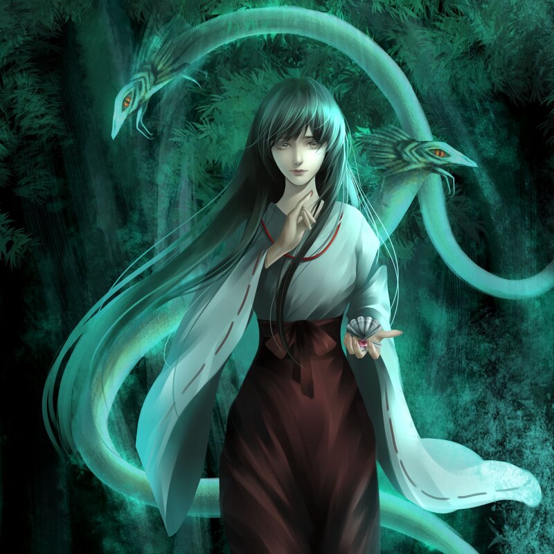 Woman with Serpentine Creature