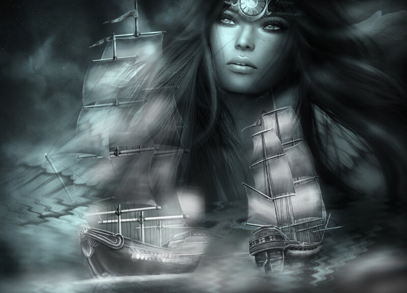 Woman with Ships