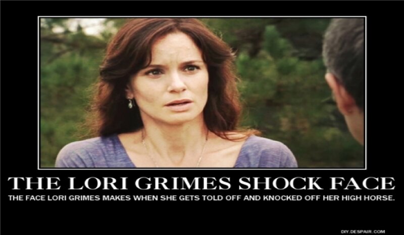 Woman with Shocked Expression — Blue