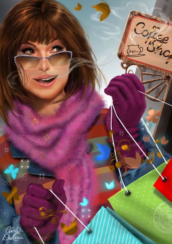 Woman with shopping bags