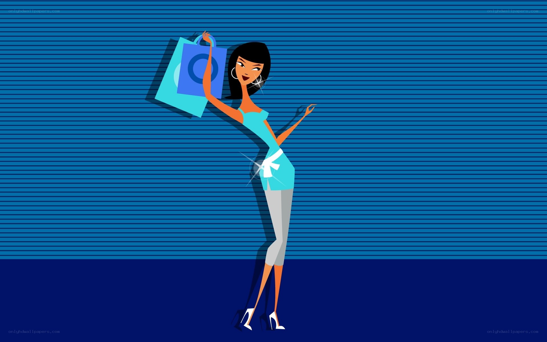 woman with shopping bags