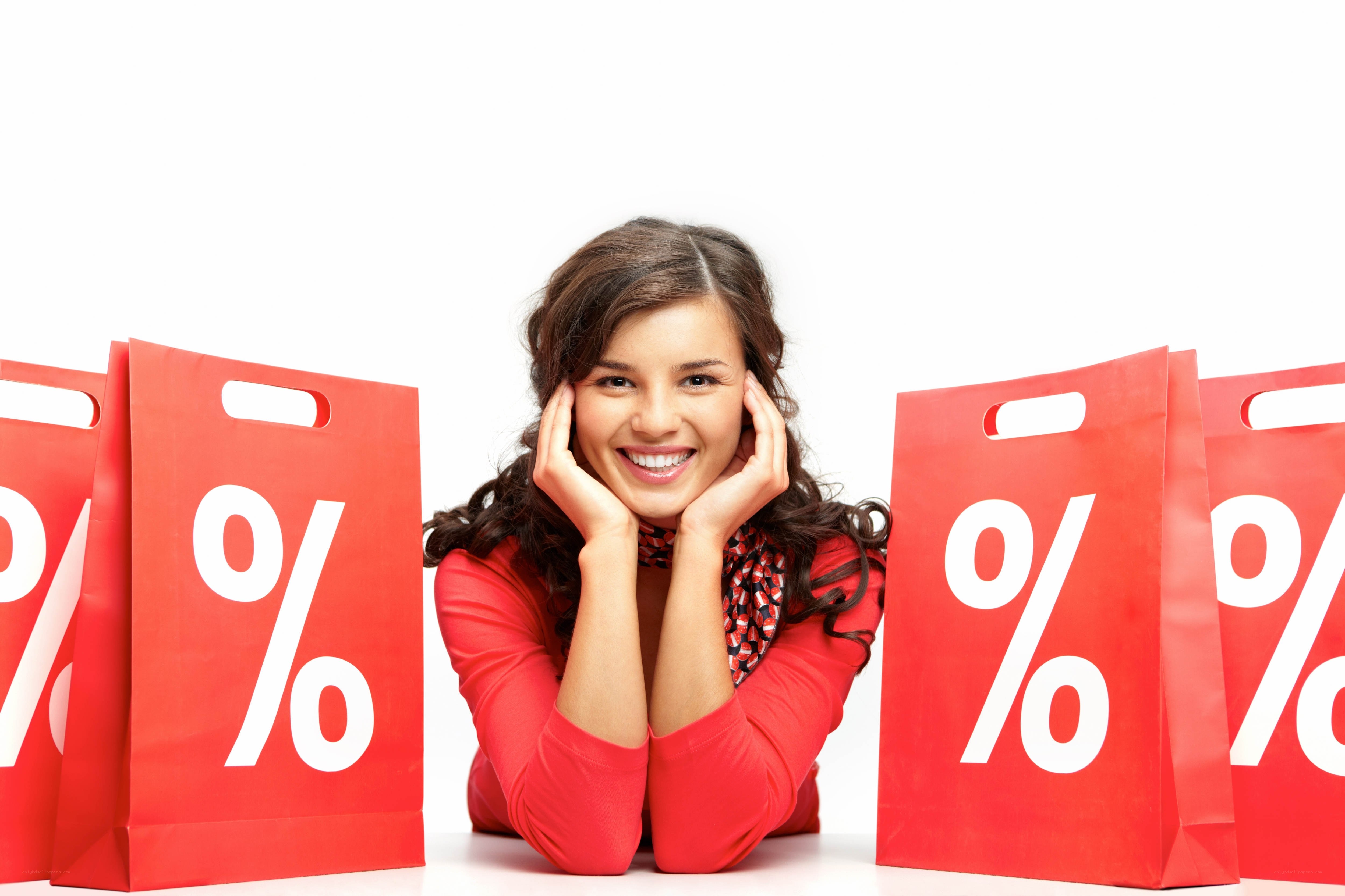woman with shopping bags