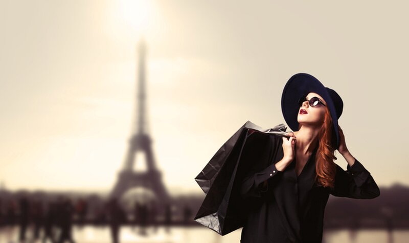Woman with Shopping Bags — Black, Confident, Afternoon