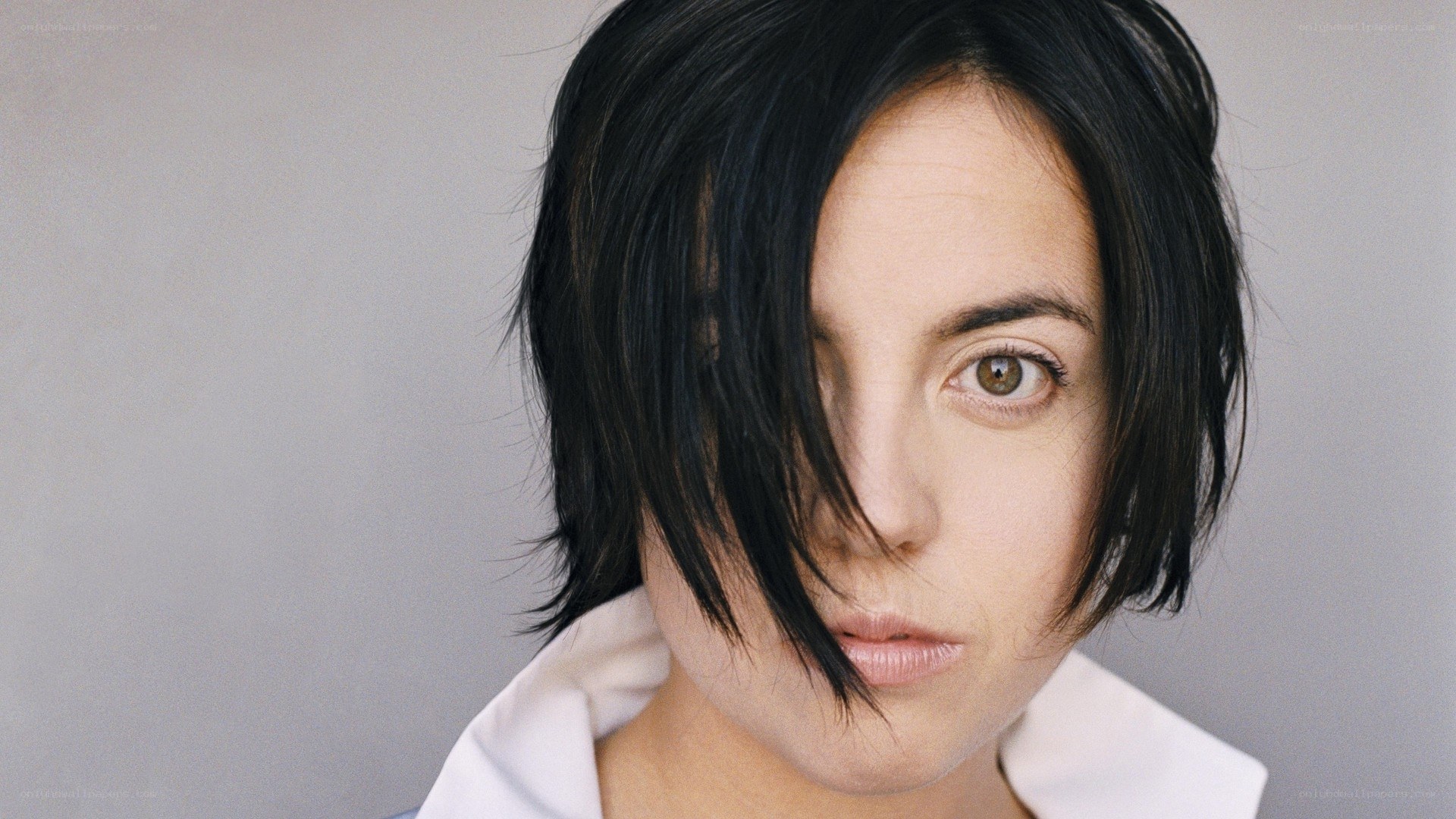 woman with short black hair